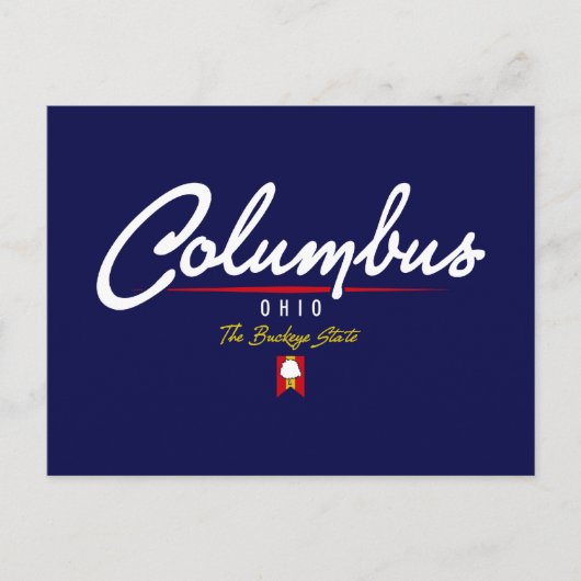 Columbus Script Postkarte (Vorderseite)