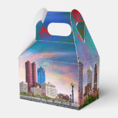 Columbus Skyline Abstrakt Art Geschenkschachtel (Rückseite)