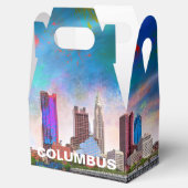 Columbus Skyline Abstrakt Art Geschenkschachtel (Geöffnet)