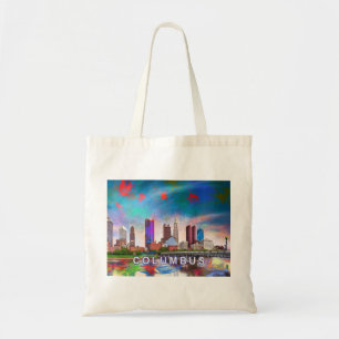 Columbus Skyline Abstrakt Art Tragetasche