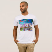 Columbus Skyline Graffiti Art T-Shirt (Vorne ganz)