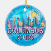 Columbus Skyline Keramikornament (Vorne)