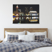 Columbus Skyline-Leinwand Leinwanddruck (Insitu (Schlafzimmer))