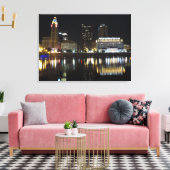 Columbus Skyline-Leinwand Leinwanddruck (Insitu (Wohnzimmer))