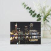 Columbus Skyline mit dem Mond Postkarte (Stehend Vorderseite)
