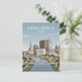 Columbus Skyline Ohio Postkarte (Stehend Vorderseite)