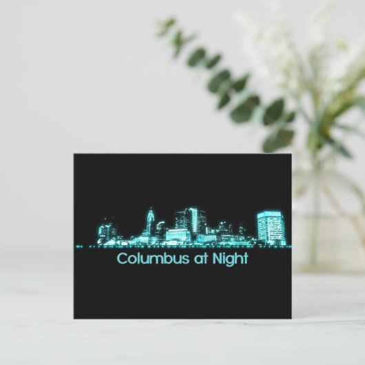 Columbus Skyline Postkarte (Stehend Vorderseite)