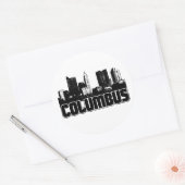 Columbus Skyline Runder Aufkleber (Umschlag)