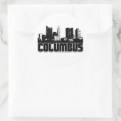 Columbus Skyline Runder Aufkleber (Tasche)
