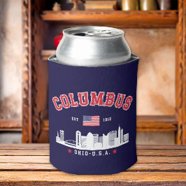 Columbus Skyline Vintage City Art Dosenkühler