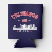 Columbus Skyline Vintage City Art Dosenkühler (Vorderseite)