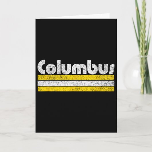 Columbus Soccer Vintage City  Karte (Vorderseite)