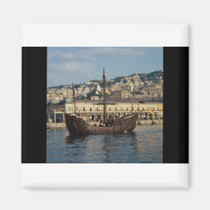 Columbus", St Mary Caravel in Genua-Hafen, Italien Magnet