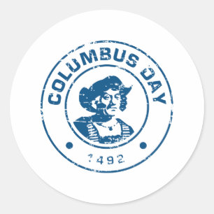 Columbus-Tag 5 Runder Aufkleber