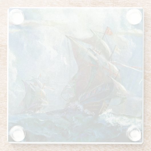 Columbus-Tag Glasuntersetzer (Rückseite)