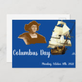 Columbus-Tag Postkarte (Vorne/Hinten)