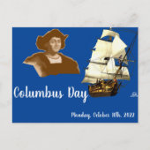Columbus-Tag Postkarte (Vorderseite)