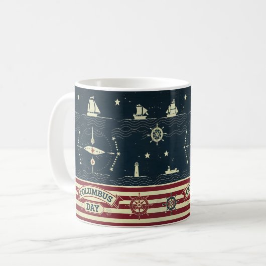 Columbus Tagesgeschenk Idee Kaffeetasse (Vorderseite Links)