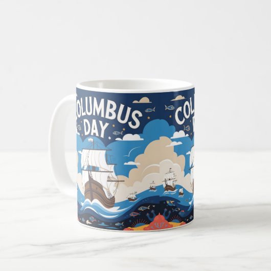 Columbus-Tagesgeschenk Kaffeetasse (Vorderseite Links)