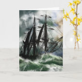 Columbus-Tageskarte mit Digital gemaltem Schiff Karte (Gelbe Blume)