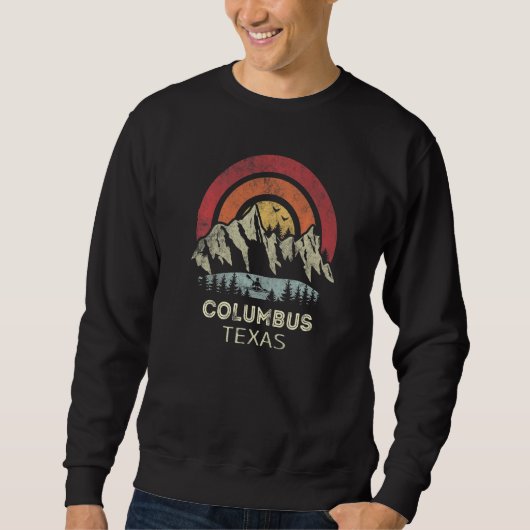 Columbus Texas Mountain Sunset Sunrise Kayaking Sweatshirt (Vorderseite)