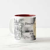 Columbus-Tribut-Tasse Zweifarbige Tasse (Vorderseite Links)