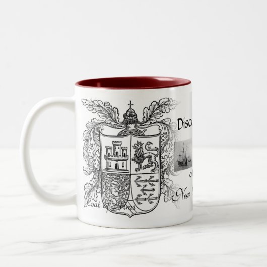 Columbus-Tribut-Tasse Zweifarbige Tasse (Links)