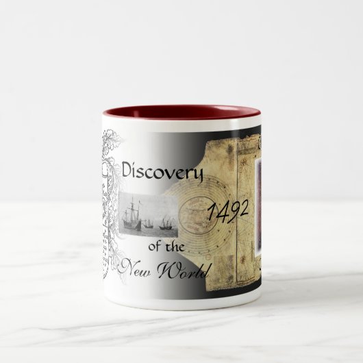 Columbus-Tribut-Tasse Zweifarbige Tasse (Mittel)