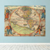 Columbus Vespucci Magellan Pizzaro Tissue Paper Po Leinwanddruck (Insitu (Holzboden))