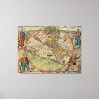 Columbus Vespucci Magellan Pizzaro Tissue Paper Po Leinwanddruck