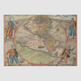 Columbus Vespucci Magellan Pizzaro Tissue Paper Seidenpapier