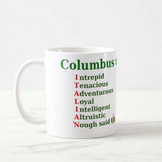Columbus war eine italienische Tasse (Links)