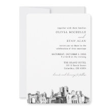Columbus Wedding Elegant Skyline Einladung
