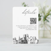 Columbus Wedding Modern Details QR Code Begleitkarte (Stehend Vorderseite)