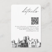 Columbus Wedding Modern Details QR Code Begleitkarte (Vorderseite)