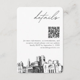 Columbus Wedding Modern Details QR Code Begleitkarte