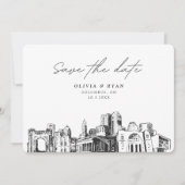 Columbus Wedding Modern Save the Date Einladung (Vorderseite)