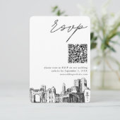 Columbus Wedding Modern UAWG QR Code Begleitkarte (Stehend Vorderseite)