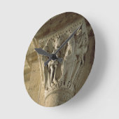 Column Capital, depicting St Benedict performing a Runde Wanduhr (Winkel)