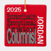 Columnist Extraordinaire CUSTOM Keramikornament (Rückseite)