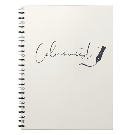 Columnist Script Notebook – Minimalist Writing Pen Notizblock (Vorderseite)