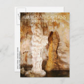 Columns Stalactites Stalagmites Carlsbad Caverns Postkarte (Vorne/Hinten)