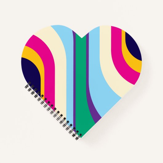 Colurful Heart Spiral Notebook  Notizblock (Vorderseite)