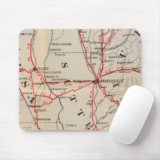 Colusa, Yolo, Napa, Butte, Yuba, Sutter, Solano Mousepad (Mit Mouse)