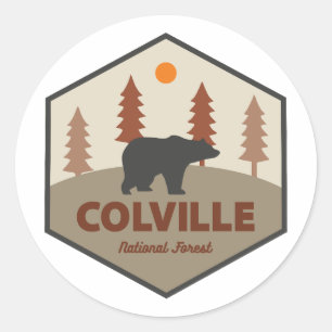 Colville National Forest Bär Runder Aufkleber