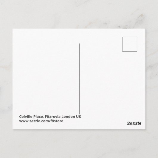 Colville Place, Fitzrovia London UK Postcard Postkarte (Rückseite)