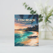 Com Beach Osttimor Postkarte (Stehend Vorderseite)