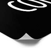 Com-poo-ter Funny Computer Kack Pun Dark BG Poster (Ecke)