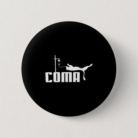 Coma für Männer Frauen Funny Sarcasm Spaß Iconic Q Button (Vorderseite)