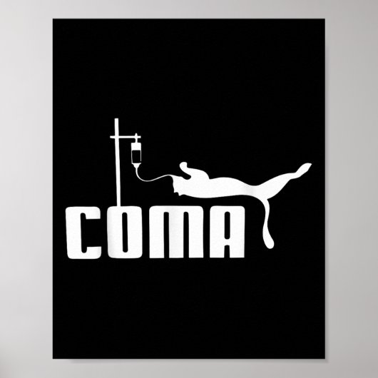 Coma für Männer Frauen Funny Sarcasm Spaß Iconic Q Poster (Vorne)